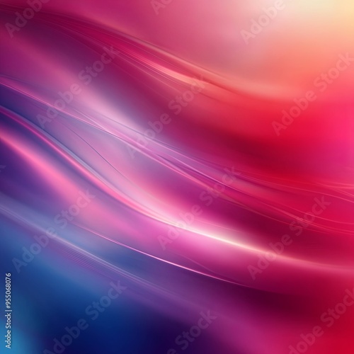 Abstract red light trail on blue background