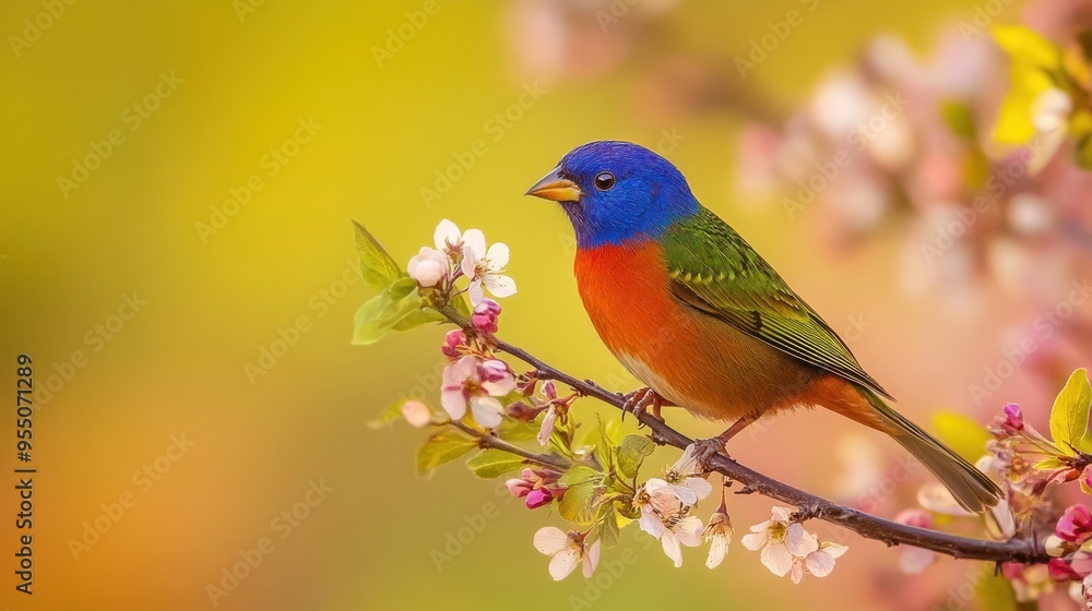 Colorful Bird on a Branch Colorful Bird on a Branch