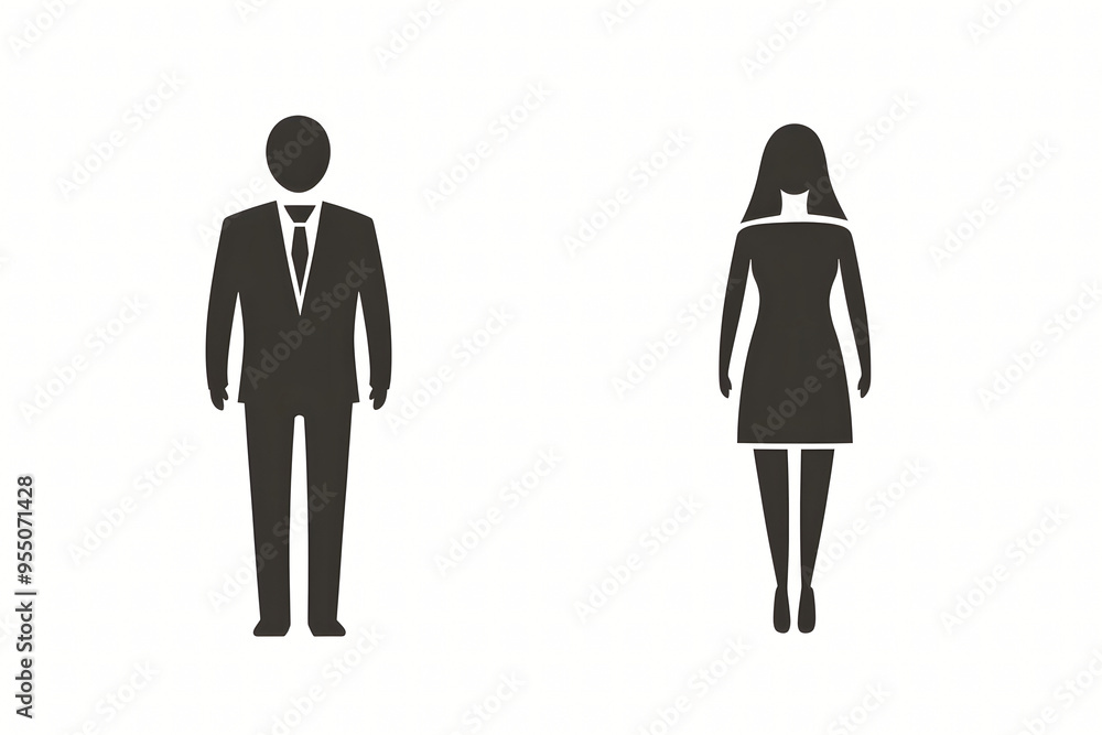 Black silhouette people business vector illustration Black silhouette people business vector illustration