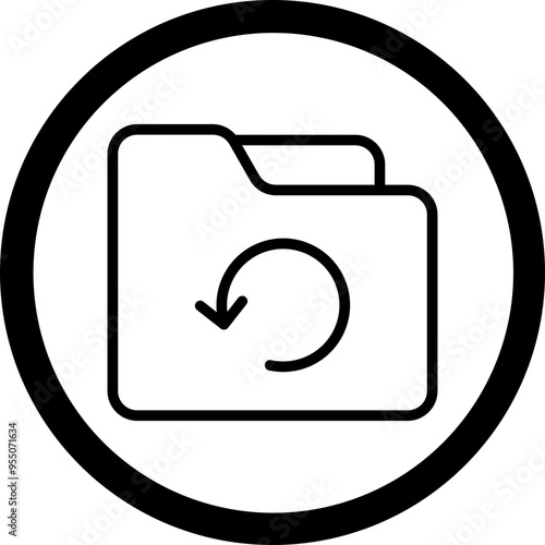 Folder Backup Vector Icon Design