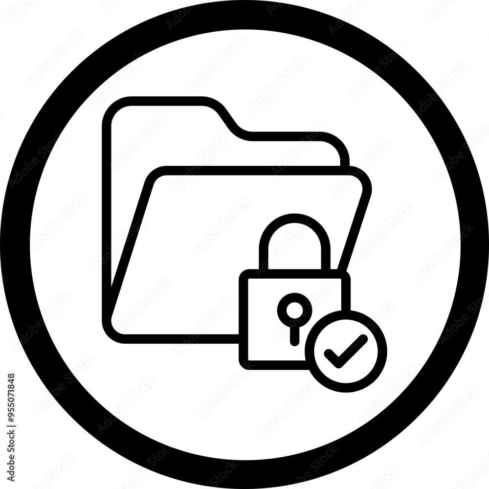 Folder Permissions Vector Icon Design Folder Permissions Vector Icon Design
