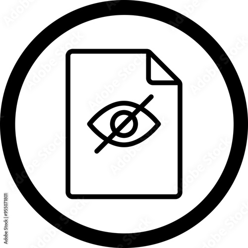 Hidden File Vector Icon Design
