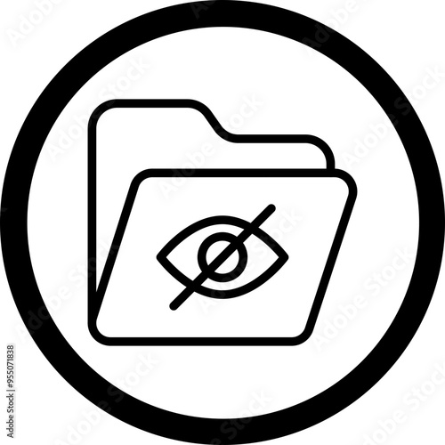 Hidden Folder Vector Icon Design