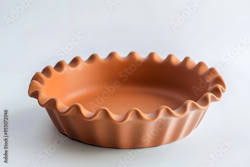 Ceramic Pie Dish with Ruffled Edge