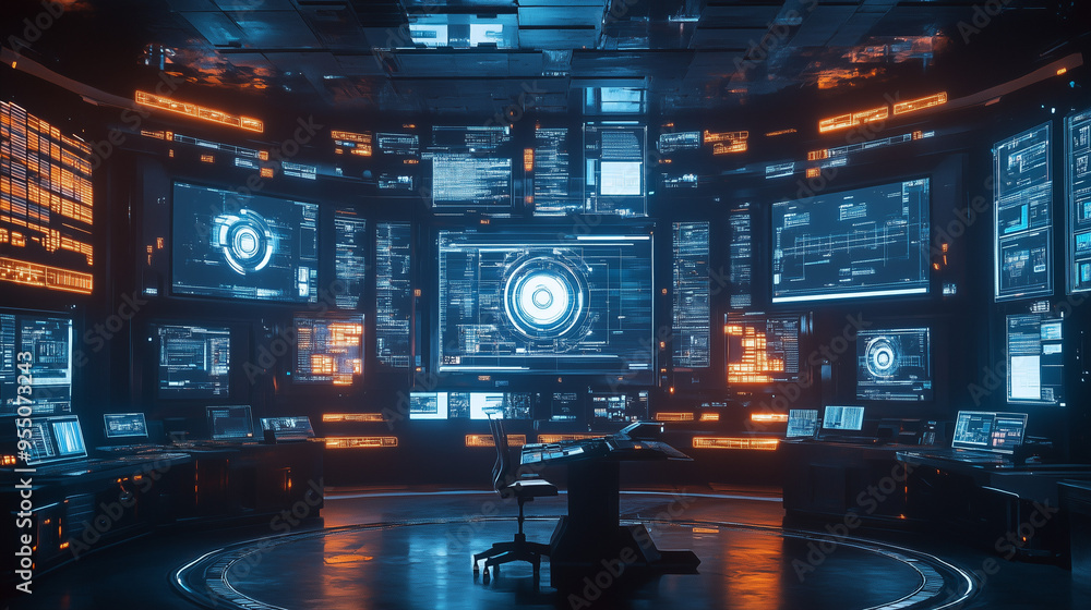 Futuristic AI-Powered Media Production Studio Creating Digital Content Autonomously with Cutting-Edge Technology and Precision Futuristic AI-Powered Media Production Studio Creating Digital Content Autonomously with Cutting-Edge Technology and Precision