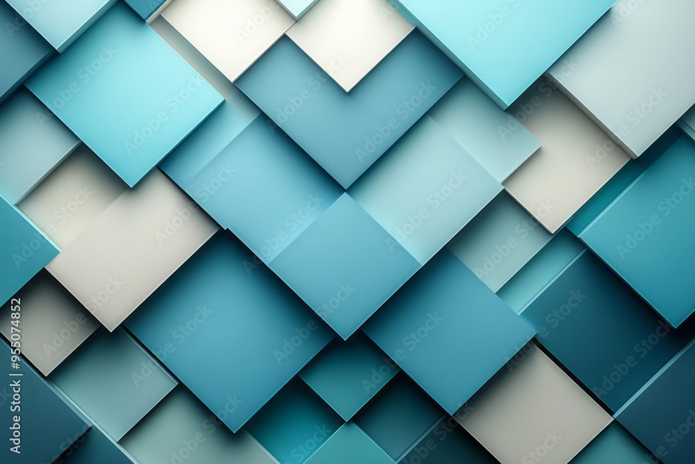 An abstract multiply background with layered geometric diamonds in shades of teal, gray, and white, forming a modern, clean composition, isolated on a pastel green background, An abstract multiply background with layered geometric diamonds in shades of teal, gray, and white, forming a modern, clean composition, isolated on a pastel green background,