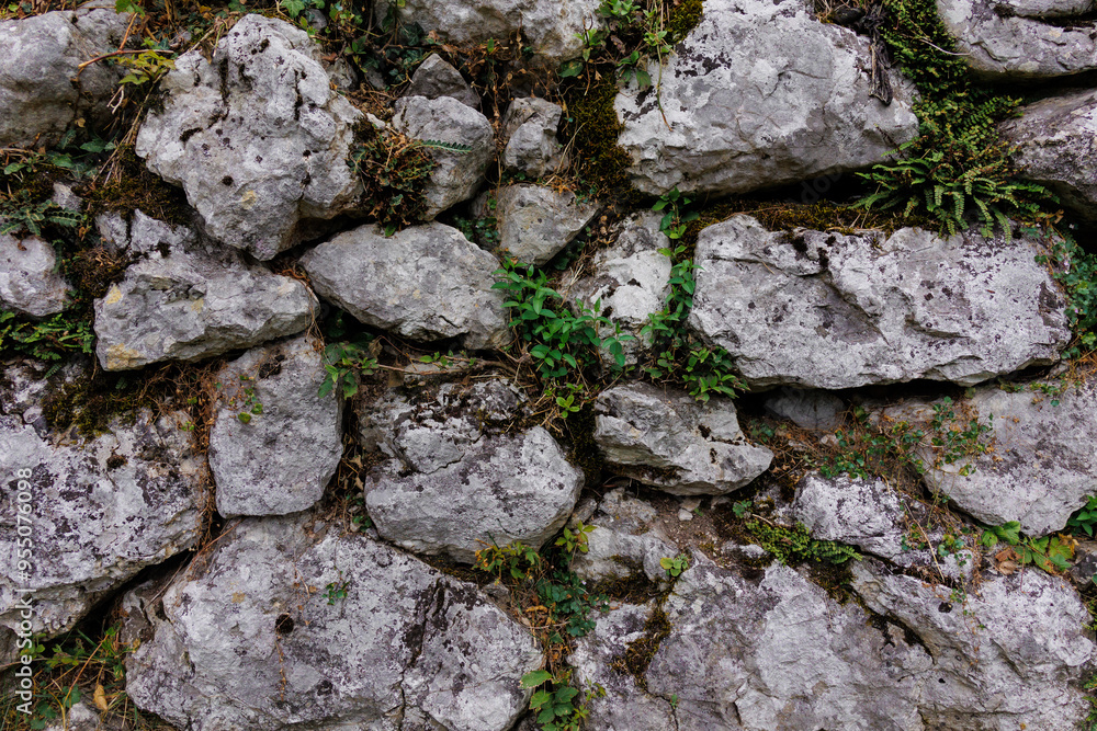 Stone grey old wall background Stone grey old wall background