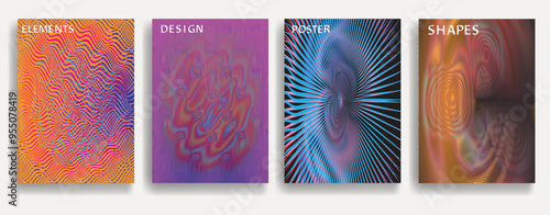 Glitch distorted geometric background . Modern art design . Noise destroyed glitched poster . Trendy defect error background with speed lines . Glitched artwork .Hologram effect .vector 