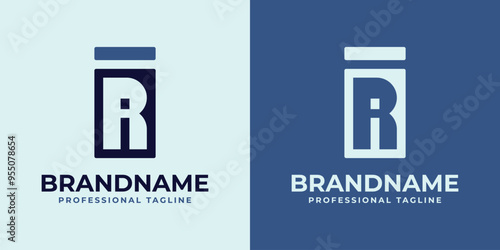 Letters IR Monogram Logo, suitable for any business with RI or IR initials