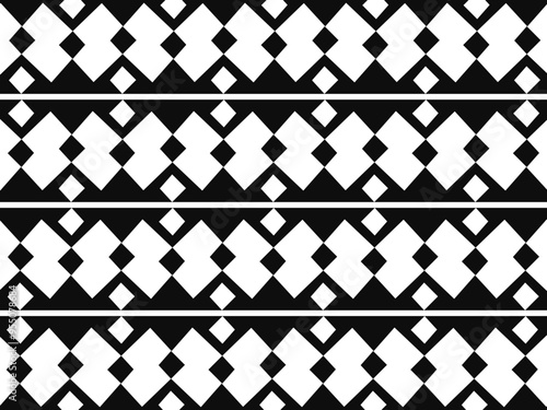 black and white crown shape seamless pattern