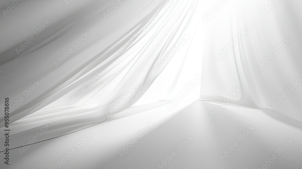 Minimalistic abstract white background with subtle light effects and soft shadows. Minimalistic abstract white background with subtle light effects and soft shadows.