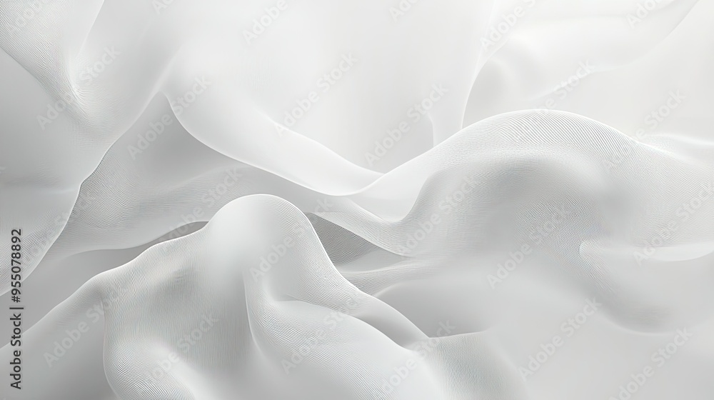 Obraz premium Minimalistic abstract white background with subtle gradients and smooth transitions.