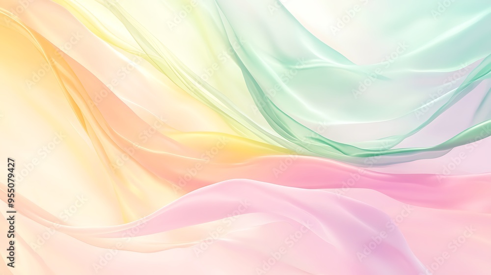 Soft and Dreamy Pastel Waves Creating a Serene and Calming Atmosphere Soft and Dreamy Pastel Waves Creating a Serene and Calming Atmosphere