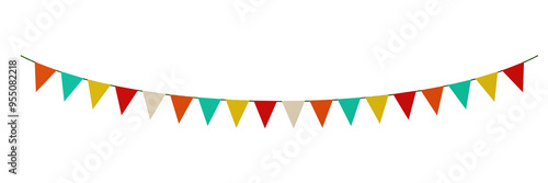 Free Download Triangular Pennants: The triangular shape of the pennants adds a playful and dynamic element to the garland - GFXLoad