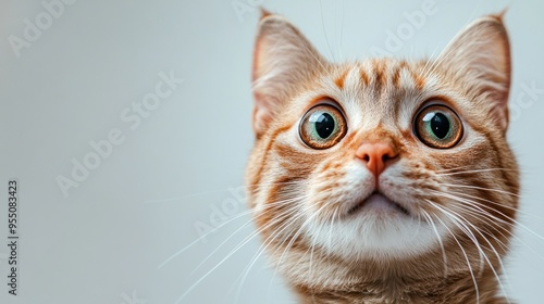 Close Up of a Ginger Cat Looking Up