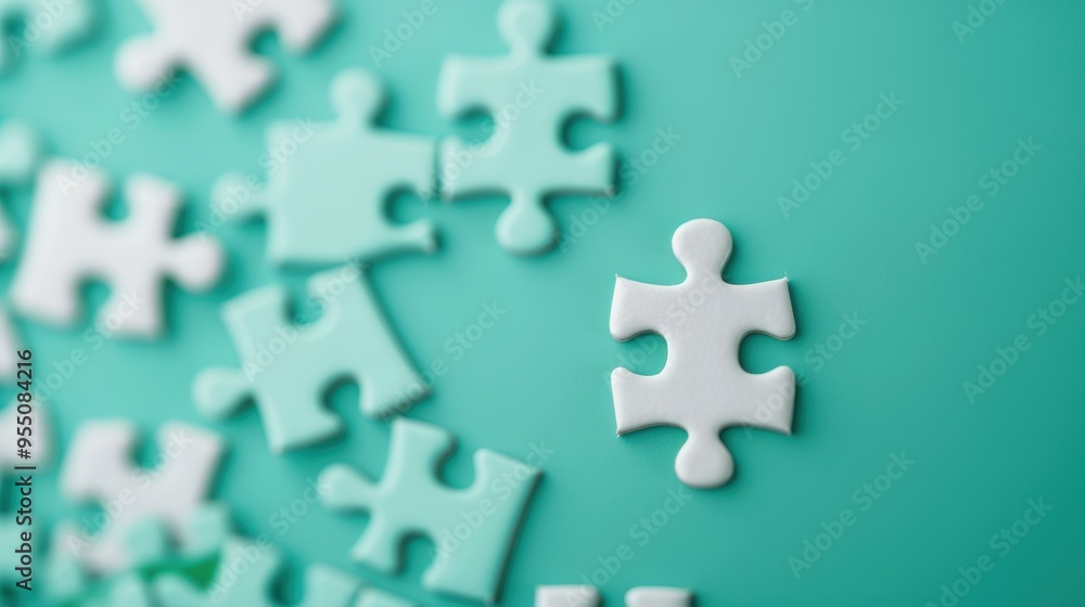 An illustrative concept of financial planning and strategy, featuring a puzzle with missing pieces coming together to form a financial chart, symbolizing problem-solving and strategic thinking in An illustrative concept of financial planning and strategy, featuring a puzzle with missing pieces coming together to form a financial chart, symbolizing problem-solving and strategic thinking in