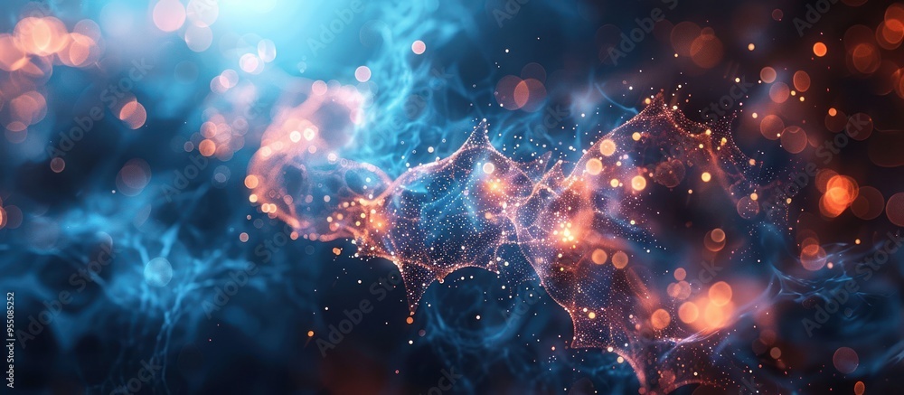 Abstract Blue and Orange Cosmic Nebula Abstract Blue and Orange Cosmic Nebula