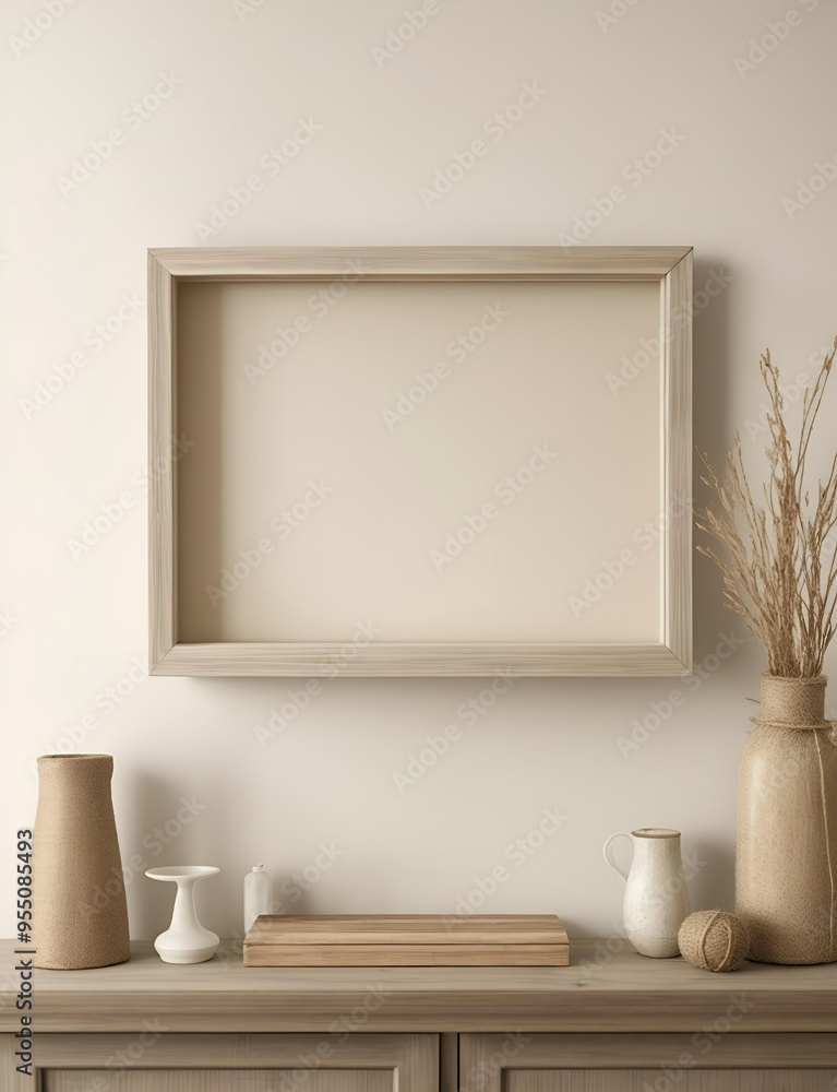 Rustic frame mockup of natural wooden frames in minimalist settings. Earthy textures, simple decor, and neutral tones, for art, photography, prints. cozy, natural vibe Rustic frame mockup of natural wooden frames in minimalist settings. Earthy textures, simple decor, and neutral tones, for art, photography, prints. cozy, natural vibe