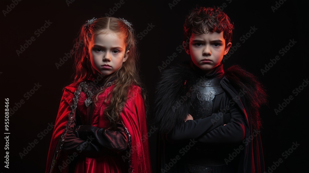 Children in modern cosplay fantastic fictional movie characters costume for Halloween Children in modern cosplay fantastic fictional movie characters costume for Halloween