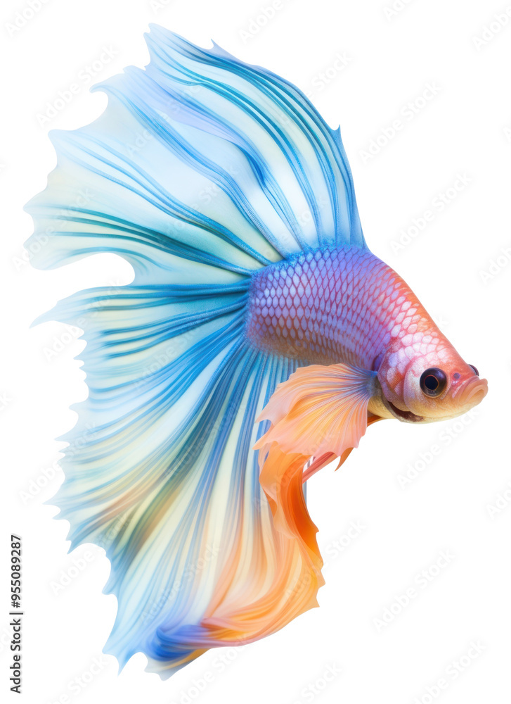 Fototapeta premium PNG Fish goldfish animal white background.