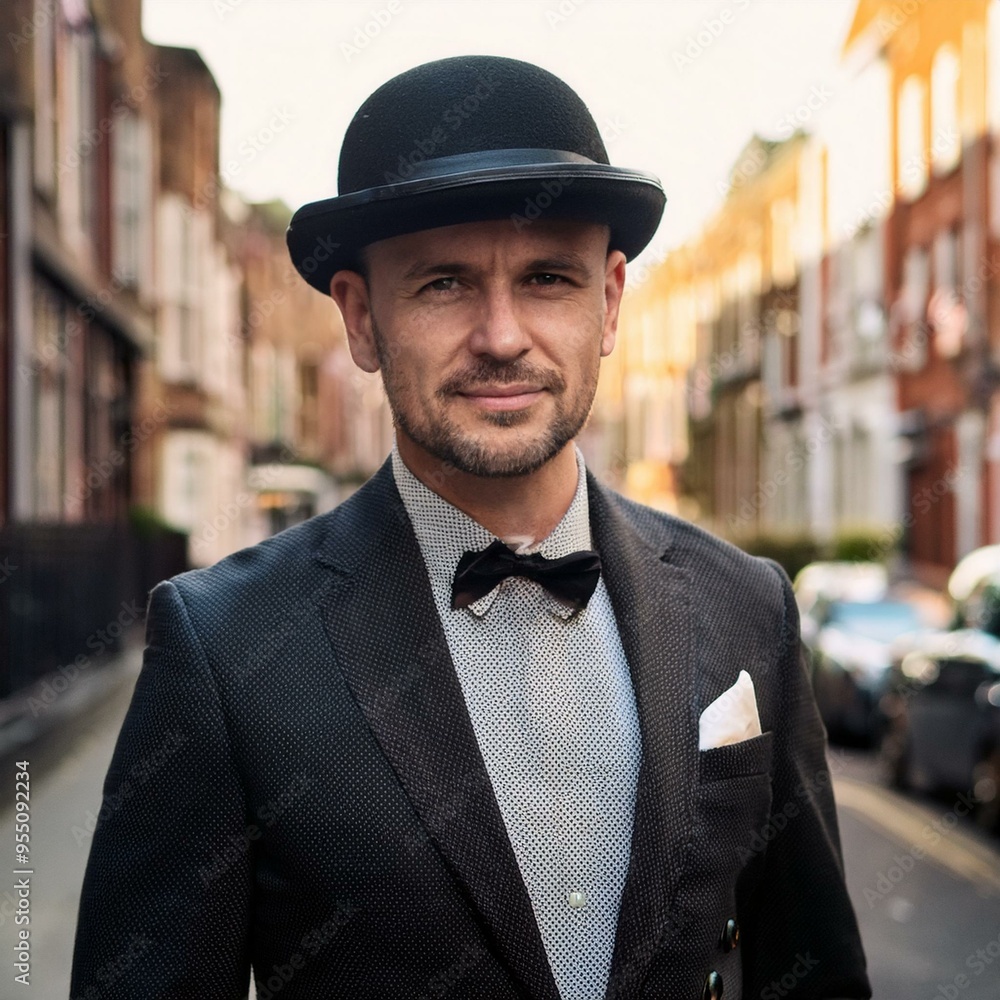 elegant British gentleman, AI generated elegant British gentleman, AI generated