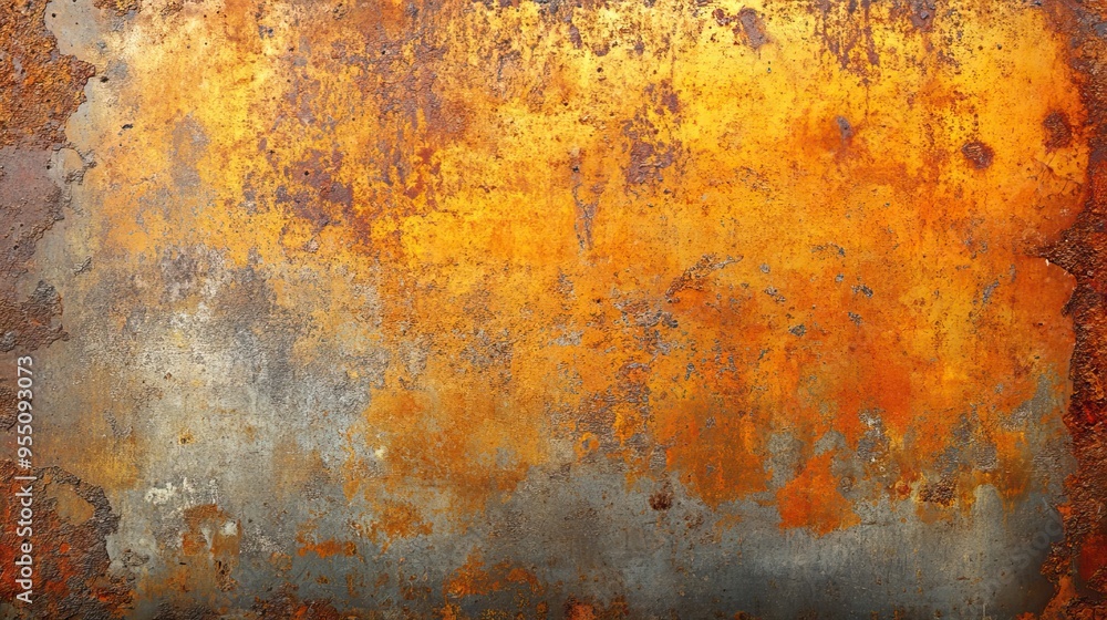 Rusty metal surface with a gradient of orange and brown hues, showcasing the natural aging process Rusty metal surface with a gradient of orange and brown hues, showcasing the natural aging process