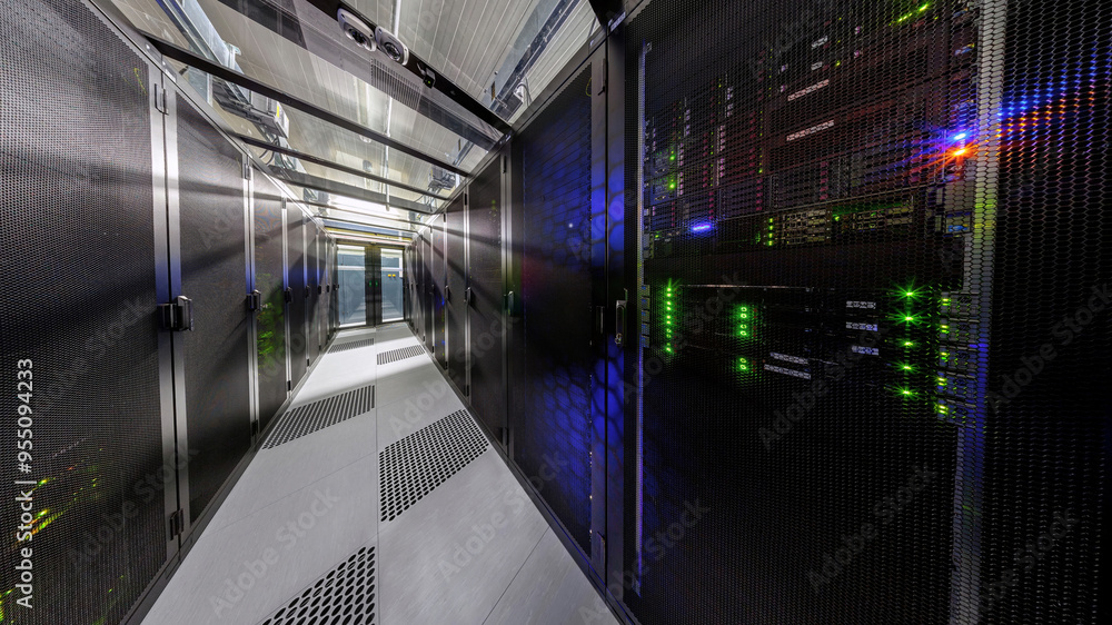 Φωτογραφία Network servers in a data center