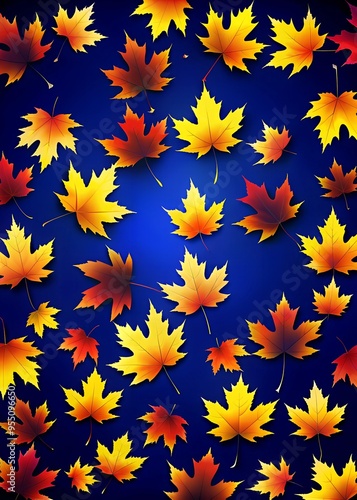 Autumn leafs background, isolated, for web deseign and ads