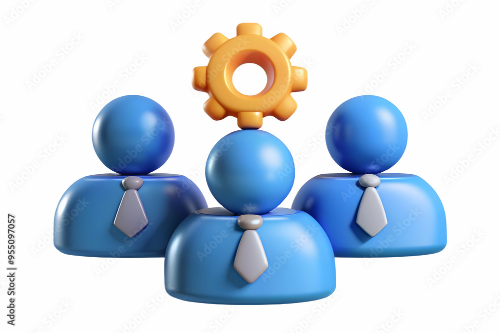 3D AI Human Resources Meeting Concept - Innovative HR Team Using AI Tools for Recruitment and Employee Management on White Background 3D AI Human Resources Meeting Concept - Innovative HR Team Using AI Tools for Recruitment and Employee Management on White Background