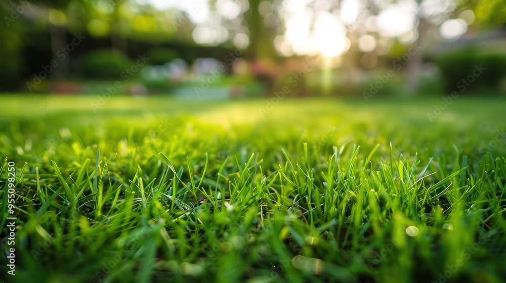 Close-up of Lush Green Grass Blades Close-up of Lush Green Grass Blades