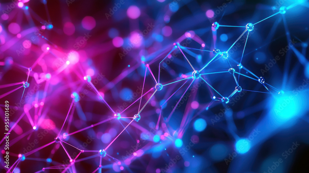 Fototapeta premium Abstract AI network background