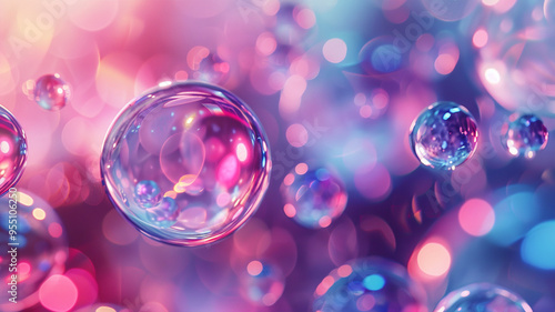 bubble above the water, light soap,  illustration design