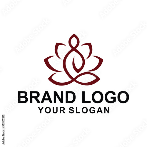 lotus buddha logo vector illustration