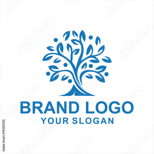 nature tree logo vector illustration