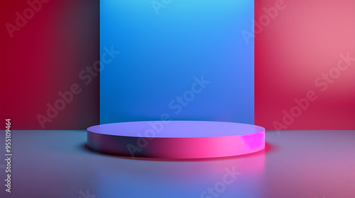 stage with spotlight, tiktok style, wall, gallery