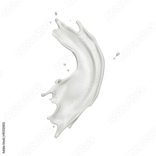 White milk splashes are suitable for product advertising, cosmetic packaging design, digital art projects, and website backgrounds