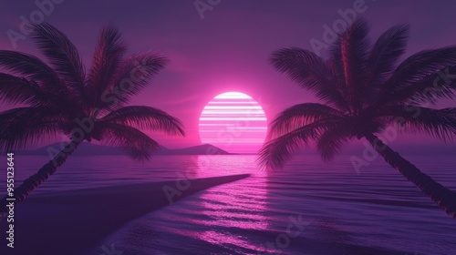 Retro Sunset Paradise