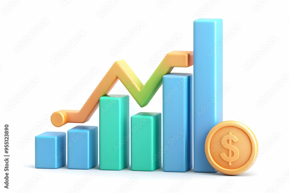 3D AI Machine Learning with Financial Graph Concept - Optimization of Financial Strategies Using Machine Learning Algorithms Shown in Vector Icon on White Background 3D AI Machine Learning with Financial Graph Concept - Optimization of Financial Strategies Using Machine Learning Algorithms Shown in Vector Icon on White Background