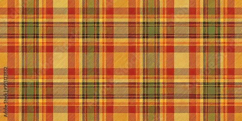 Autumn-inspired tartan seamless pattern background perfect for fall designs