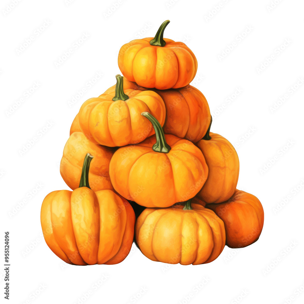 A Stack of Small Orange Pumpkins A Stack of Small Orange Pumpkins