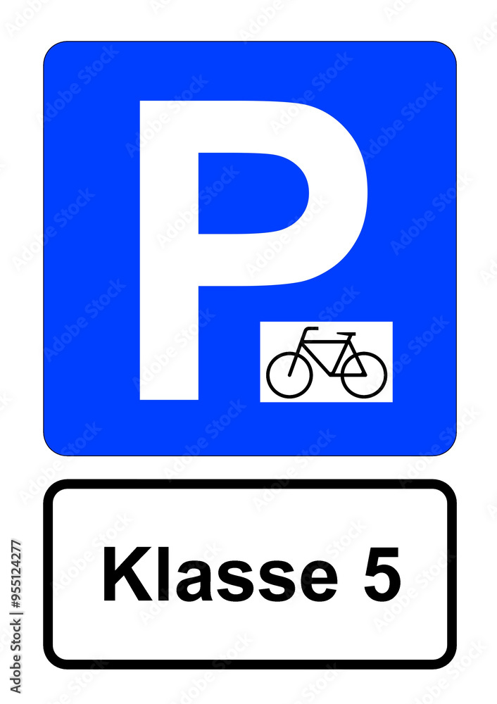 Illustration eines blauen Parkplatzschildes mit der Aufschrift Illustration eines blauen Parkplatzschildes mit der Aufschrift