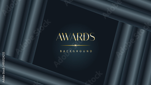 Awarding the nomination ceremony luxury black wavy background. Wedding entertainment night. Elegant luxury shine modern template certificate.
