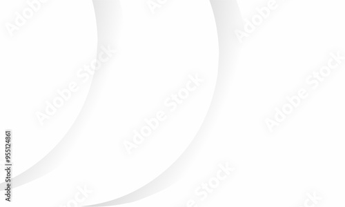 White background with dynamic curved lines, elegant graphic design elements, minimalist white decoration with soft and flowing wave patterns, modern white background.