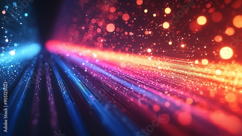 Laser wavelength in communication, showcasing the use of specific wavelengths for efficient data transmission and fiber optics photo