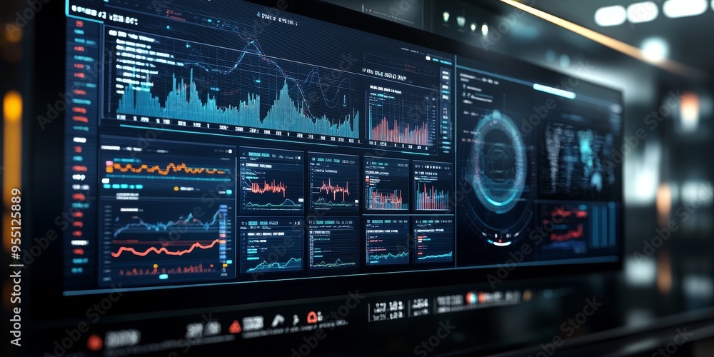 Digital interface displaying global financial reports with interactive charts and real-time updates professional and sleek design Digital interface displaying global financial reports with interactive charts and real-time updates professional and sleek design