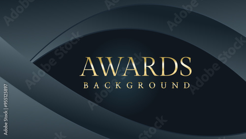 Awarding the nomination ceremony luxury black wavy background. Wedding entertainment night. Elegant luxury shine modern template certificate.
