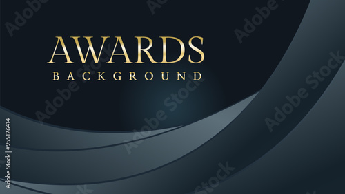 Awarding the nomination ceremony luxury black wavy background. Wedding entertainment night. Elegant luxury shine modern template certificate.
