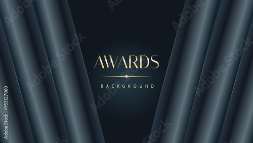 Awarding the nomination ceremony luxury black wavy background. Wedding entertainment night. Elegant luxury shine modern template certificate.
