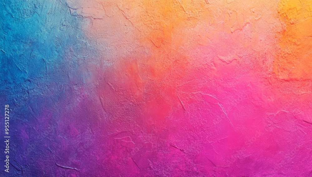 Obraz premium Abstract, grunge wall texture in rainbow colors. Colorful gradient background wallpaper.