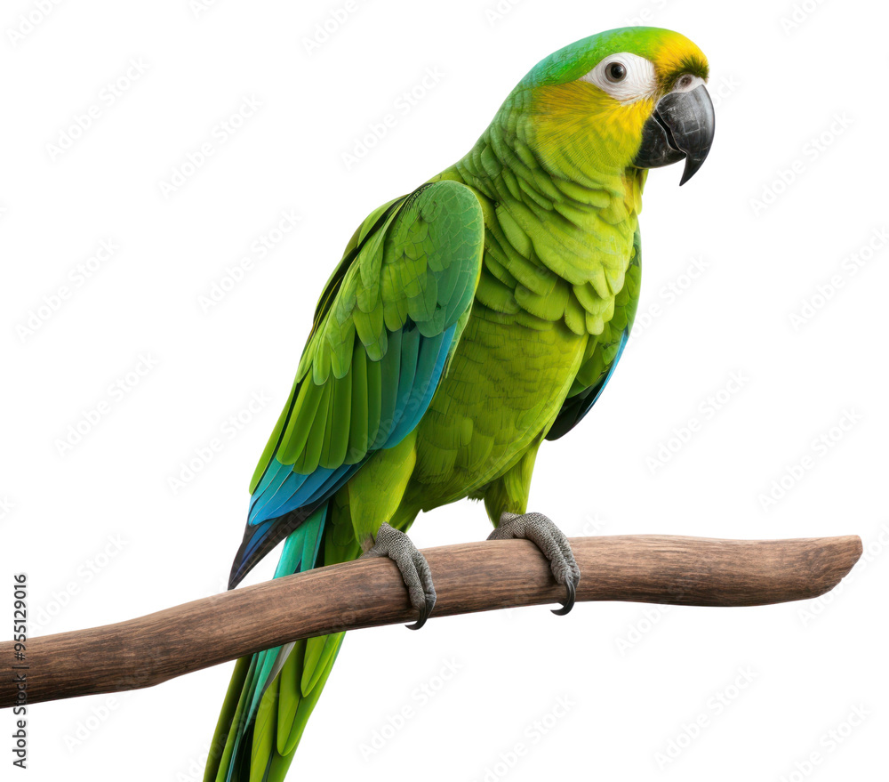 Naklejka premium PNG Parrot animal bird white background.